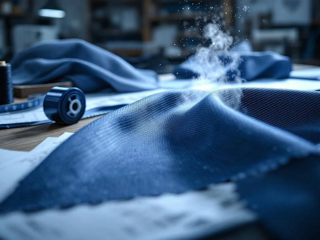 Marineblauw ademend werkkleding stof met zichtbare microperforaties en waterdamp op professionele snijdtafel


---

**Explanation of approach (not part of output):**
- Started with main subject (navy breathable workwear fabric)
- Included key visual elements (microperforations, water vapor)
- Added context (professional cutting table)
- Natural keyword integration (werkkleding/workwear, ademend/breathable, stof/fabric)
- 108 characters (within 125 limit)
- Dutch language as requested
- No unnecessary phrases
- Descriptive for accessibility